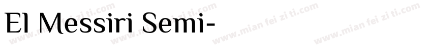 El Messiri Semi字体转换
